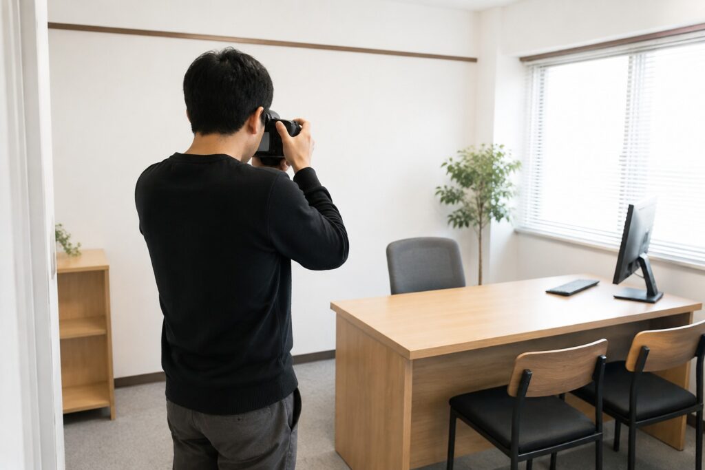 撮影をしている様子